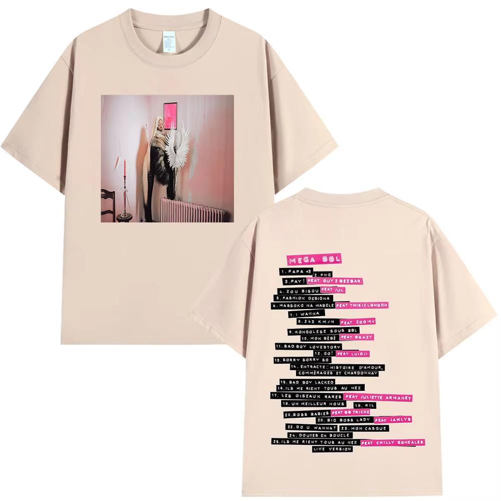 Rapper Theodora Mega Bbl album graphics 100Cotton music Tshirt Men 2026 New Summer Hip hop unisex Short sleeve shirt fan gifts