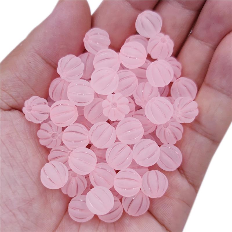 Товары для дома и вечеринок Изготовление ювелирных изделий 20 шт. Spacer Craft DIY 9 мм яркие цвета матовые свободные бусины тыква акриловое ожерелье браслет