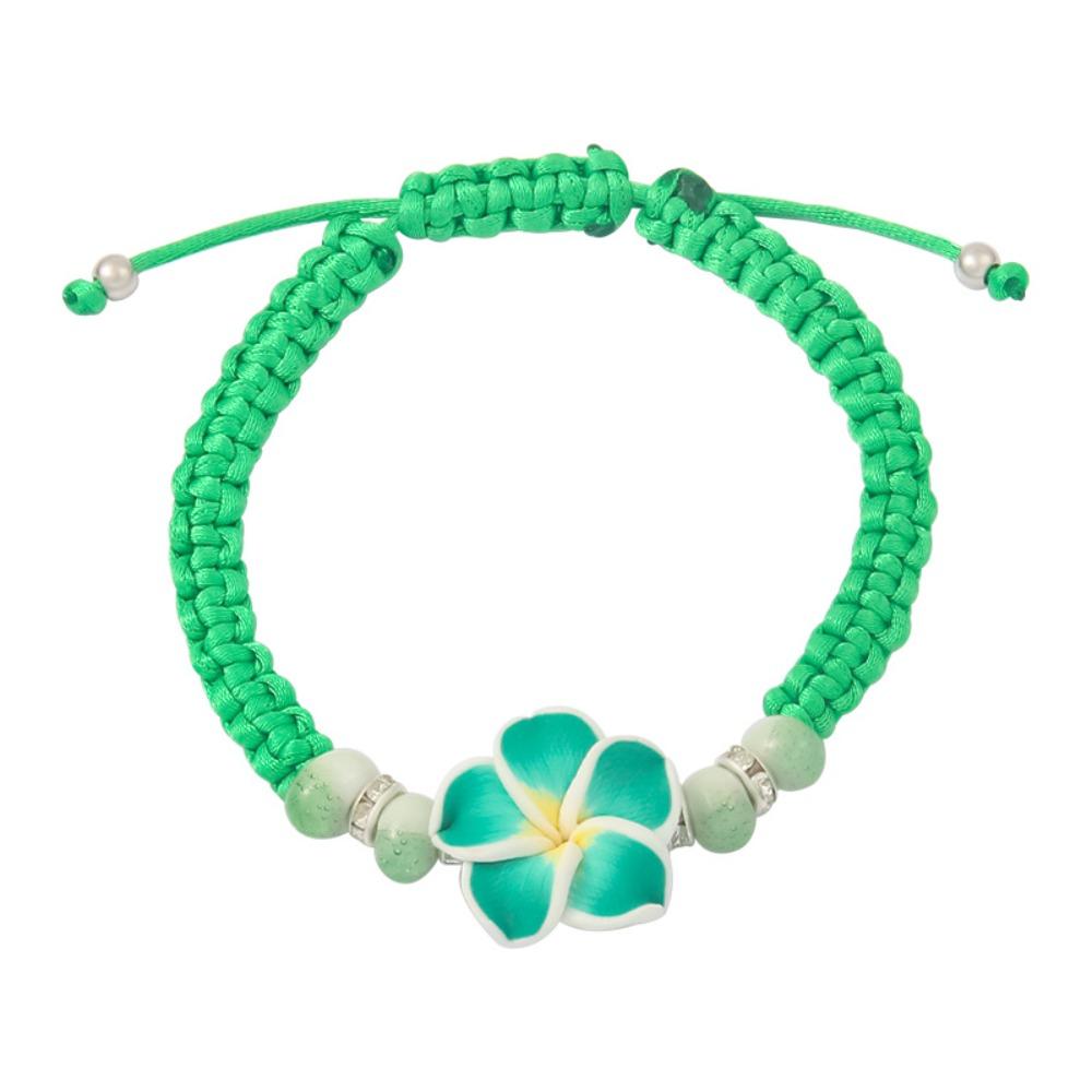 Boho Polymer Clay Braid Rope Bracelet Beads Bohemian Beach Jewelry Flower Bracelet Jewelry Gifts