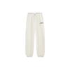 Li Ning Solid Color Logo Cuffed Loose Casual Pants Women Pants Off-White AKXS122-2