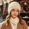 Elegant Women's Ear-Protection Winter Beanie Hat, Perfect Christmas Gift for Ladies, Comfortable Warm Windproof Fashion Cap