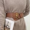 Alloy Buckle Waist Belt PU Leather Belts For Wome Fashion Elastic Waistband  Women
