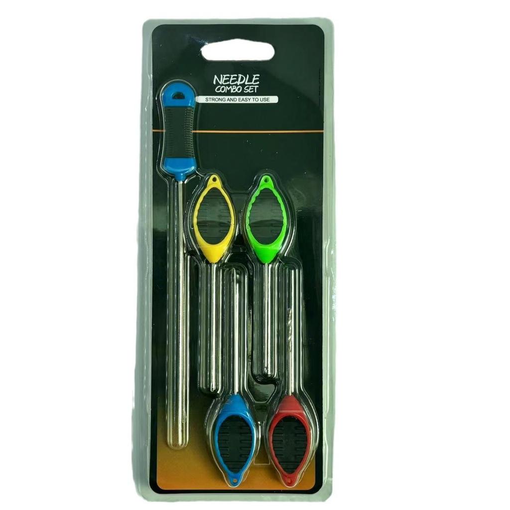 «Всепогодный набор инструментов для ловли европейского карпа»: Продеватель для наживки, игла для сверления, пряжка для узла с пластиковой ручкой"