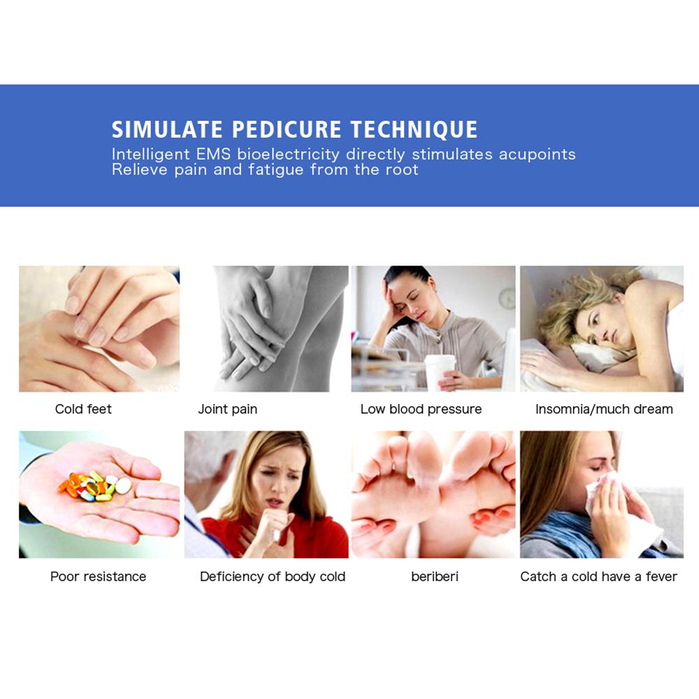 Массажный коврик для ног, электрический массажер для ног, 6 режимов, 9 передач, массаж акупунктурных точек ног, расслабление мышц ног, стимулятор кровообращения, коврик