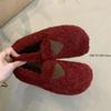 Туфли с круглым носком из овечьего меха, женские мокасины из меха ягненка, теплая зимняя обувь, женские мокасины из овечьей шерсти, туфли-лодочки из кудрявого меха, роскошный дизайнер
