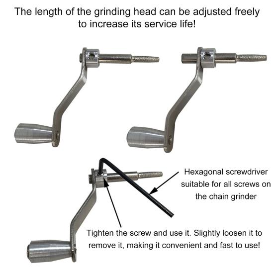 Точилка для бензопилы с гаечными ключами Компактный размер Съемный портативный набор приспособлений для заточки зубов цепной пилы с ручным управлением