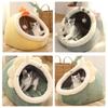 Sweet Cat Bed Warm Pet Basket Cozy Kitten Lounger Cushion Cat House Tent Soft Small Mat Bag