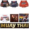 Skull Rose Flower Muay Thai MMA UFC Martial Arts Shorts Pants Kickboxing Boxing Fight Unisex Men Women Kid Quick Dry Print Elastic Polyester Training