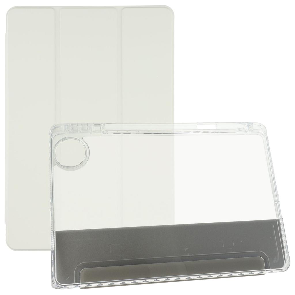 Для Honor Pad 10 Чехол Тройная подставка Кожа+ТПУ+Акрил Прозрачная задняя крышка для планшета