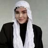 Сияющий шелковый шарф с оборками Шифоновый хиджаб-вуаль Модный длинный шарф для Рамадана Уличный