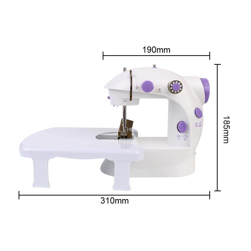 Household Night Light Electric Foot Pedal Straight Line Mini Hand Table Portable Sewing Machine 220V Two Thread Kit