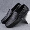 2024 Shoes for Men Leather Casual Shoes Big Size Crocodile Print Cool Flat Shoes Fashion Slip-on Loafers