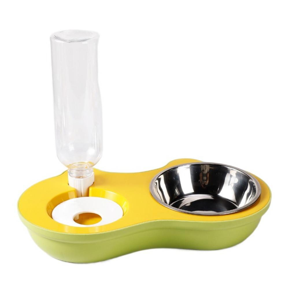 Двойная миска для кормления собак, съемная, автоматическая поилка, креативные миски для питомцев, миска для кошачьего корма