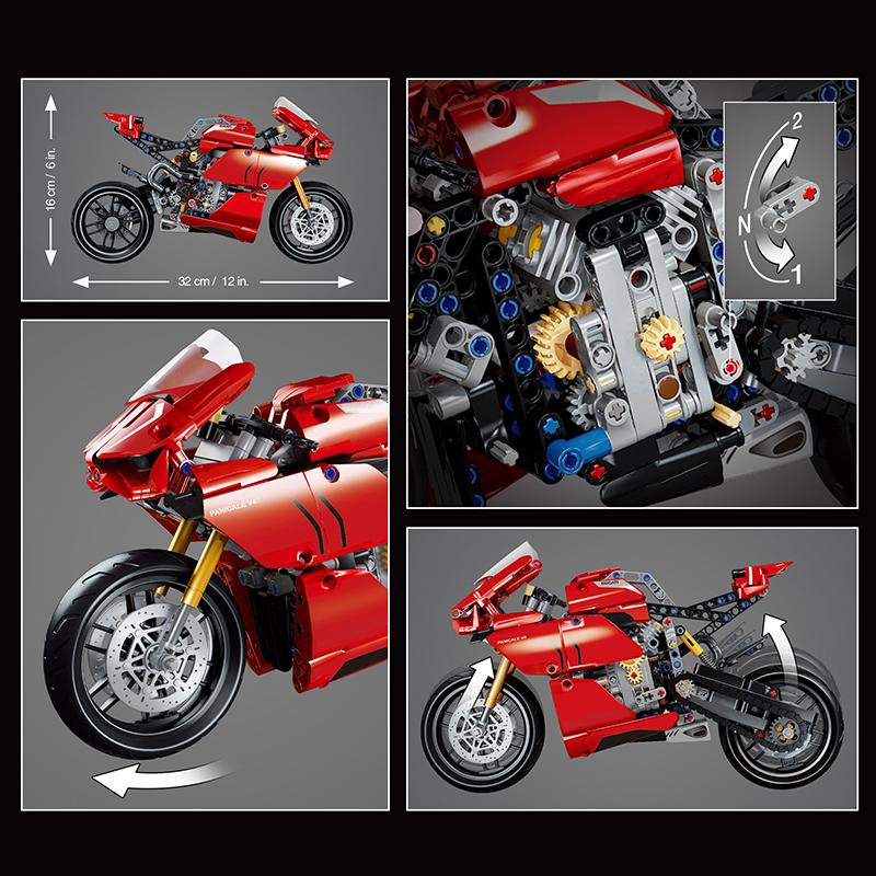 Высокотехнологичные совместимые с мотоциклом Ducatis Panigale игрушки строительные блоки модель мотоцикла игрушки для детей рождественский подарок