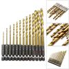 13pcs HSS High Steel Drill Bit Set Hex Shank Bits 1.5mm-6.5mm