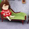 1/12 Dollhouse Miniature Furniture Toffee Couch Chair Sofa Realistic Compact Fine Workmanship Dollhouse Sofa Model
