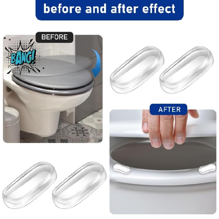 Сиденье для унитаза с шумопоглощающей подушкой, нескользящая резиновая подушка, основа с постоянным клеевым слоем, универсальное улучшение дома
