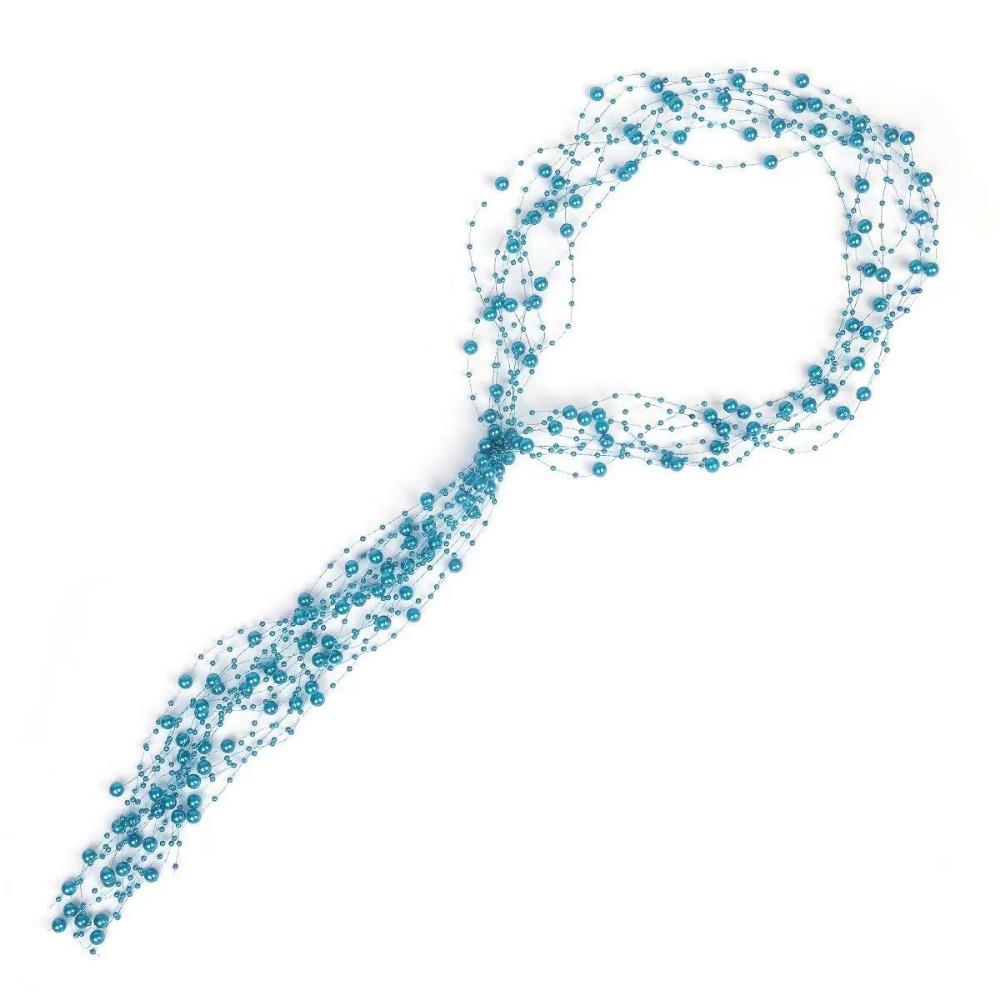 Imitation Pearl Beaded Tassel Wreath Multi-Layer Women Daily Hair Wear Wedding