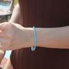 [Headquarters Genuine Product / Silk Pouch Shopping Bag Included] Silver 925 Blue Turquoise Bracelet 3.5mm