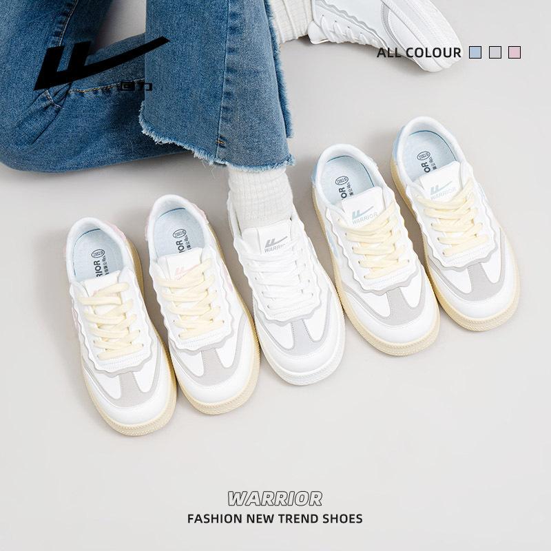 Warrior Women's Shoes White Shoes Casual Board Shoes Versatile Shoes