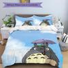 Neighbor Totoro Print 3Pcs Bedding Setduvet Cover With 2 Bedropillowcase Home Birthday Gift