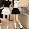Короткая мини-юбка с многоуровневыми оборками, эластичные плиссированные мини-юбки, юбка А-силуэта с высокой талией для девочек и девушек