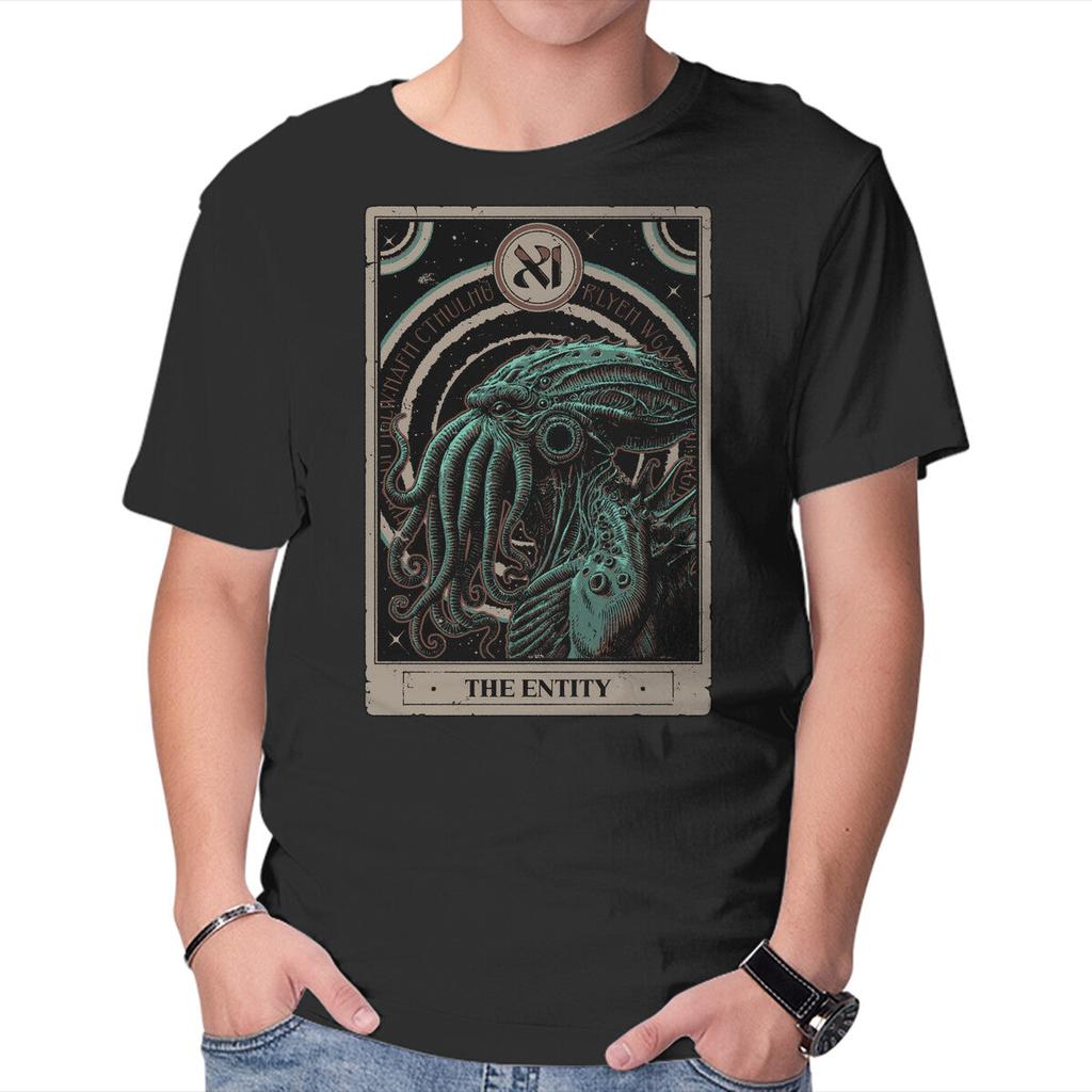 Unisex Crew Neck T-Shirt The Entity Tarot Graphic Short Sleeve Casual Tee