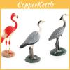 Realistic Pvc Flamingo Heron Crane Desktop Bird Models Decorative Playful Figurines