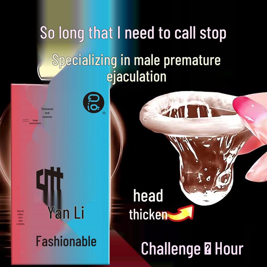 Q Point 369 Large Particle Thickened Desensitizing Condoms - Long-Lasting Delay for Men’s Safety by John Super Bird