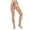 Womens Metallic Fake Two-Piece Tights High Waist Yoga Fitness Leggings