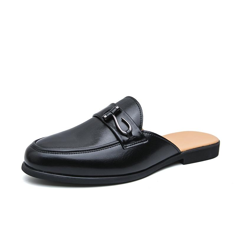 Men Closed Toe Half Slippers Summer Casual Mules Breathable Walking Sandals Big Size Outdoor Shoes
