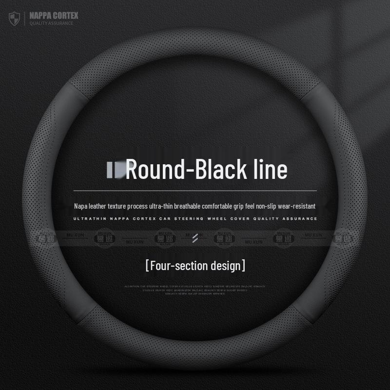 Lincoln MKX Premium Steering Wheel Cover 2009-2018, Four-Wheel Drive, Easy Install, No Hand-Sewing Needed.