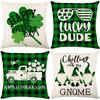 Combination Festival Cushion St. Patrick's Day Cushion Green Plaid Four-leaf Clover Sofa Cushion