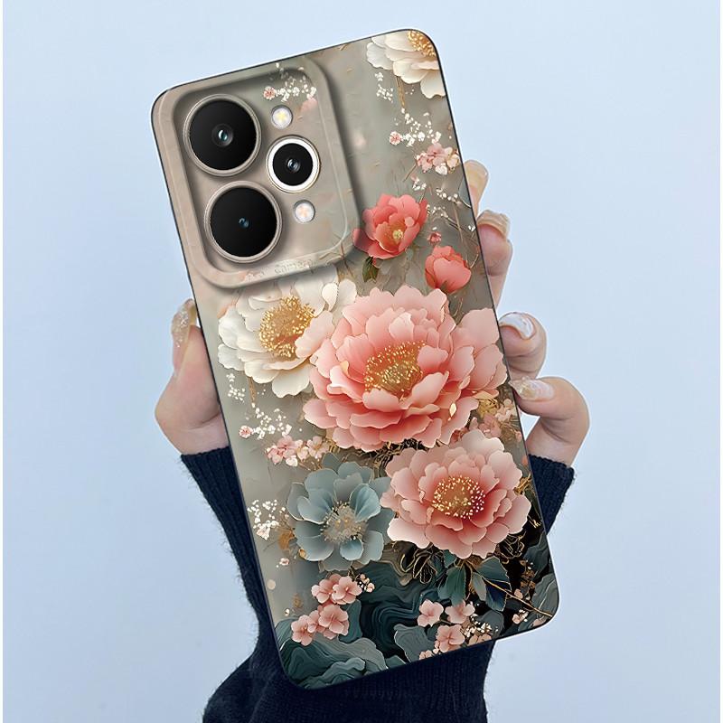 Чехлы Для Realme 15 Pro 5G Модный Минимализм Цветочный Чехол Для Телефона Ударопрочная Защита Мягкий Чехол Для Realme 15 15Pro 5G