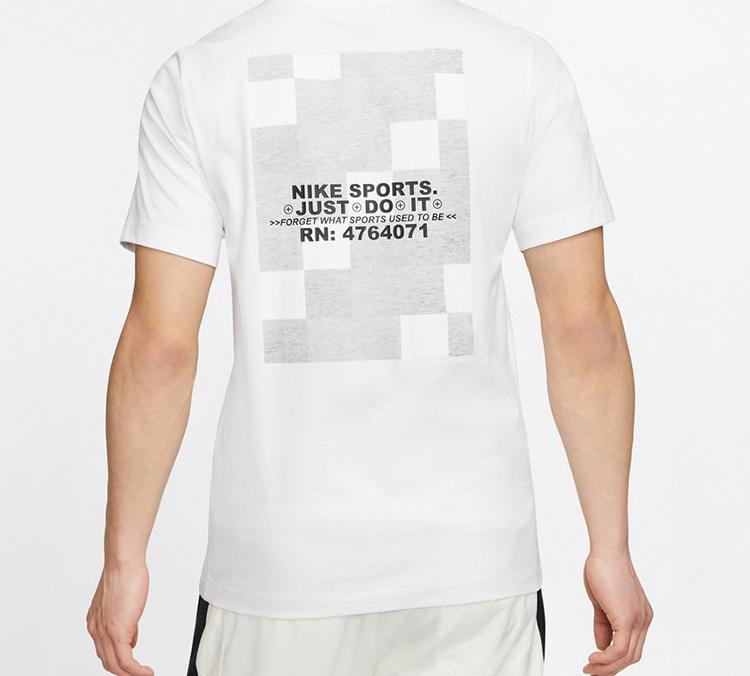 Nike T-Shirts Men's White Crew Neck Moderate Straight Fit CQ5347-101
