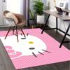 1 шт. Sanrio Hello Kitty Ковер для офиса с принтом русалки Прямоугольный коврик под стол, Идеальный декор для гостиной, спальни, кухни, Нескользящий пол