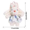 Rabbit Doll Drooping Ear Rabbit Pendant Bowknot Car Key Ring Plush Rabbit Keychain  Small Gifts