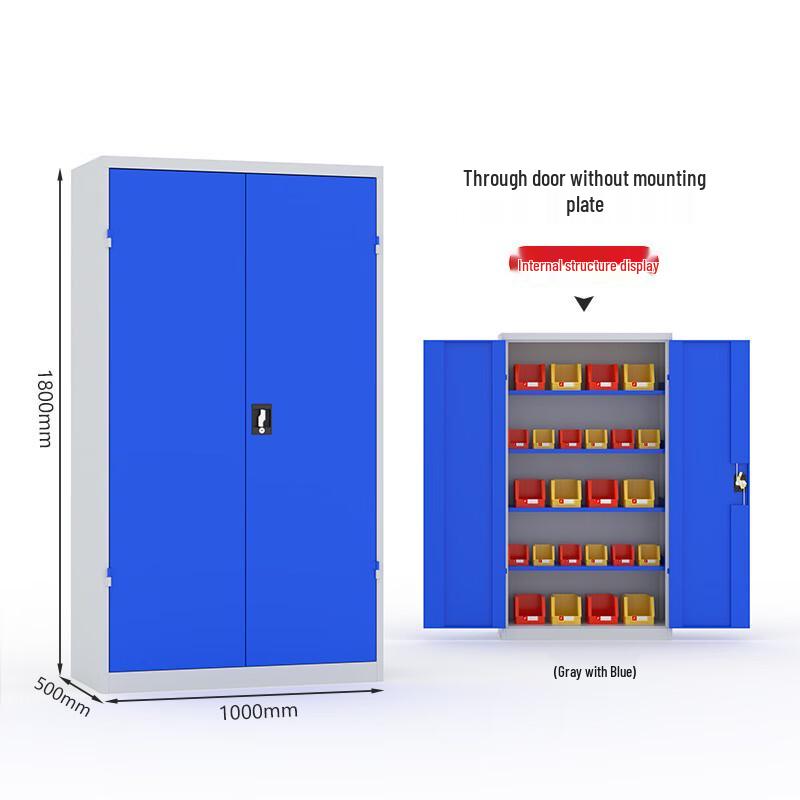 Heavy-Duty Metal Tool Storage Cabinet for Workshop and Garage.