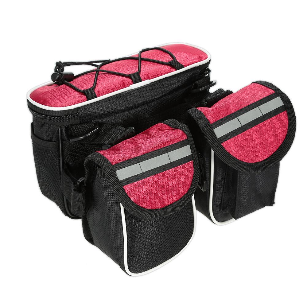 Detachable Bik Bicycle Cycle Front Frame Bag Front Tube Bag Pouch Pack Cross-body Bag blue