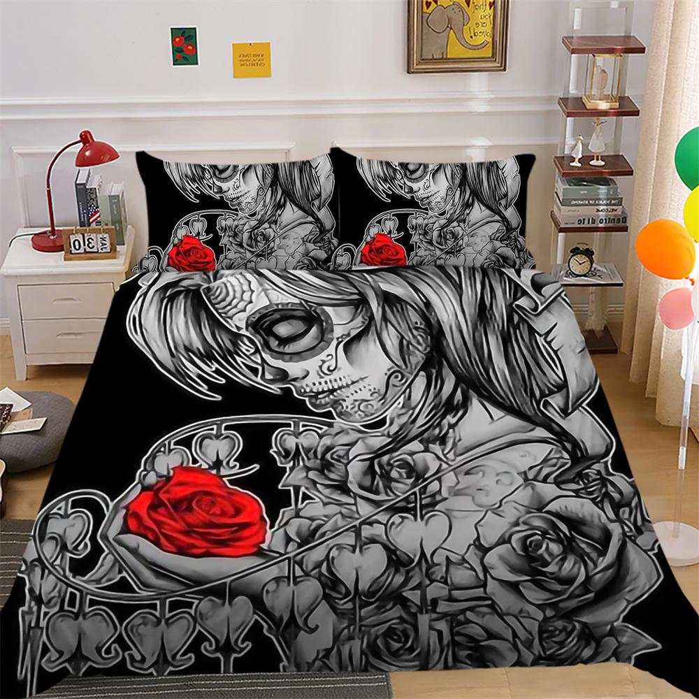 Комплект пододеяльников с 3D принтом цветов, постельное белье, двойной размер, полиэстеровые покрывала, модное домашнее постельное белье