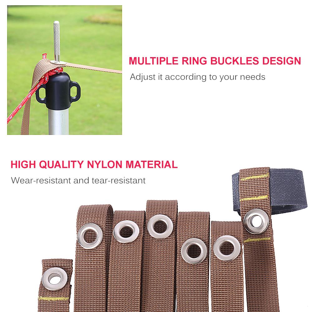 Outdoor Camping Tent Wind Rope Durable Nylon Wind Rope Multifunctional Tent Rope Buckle Adjustable Laundry Hanging Rope