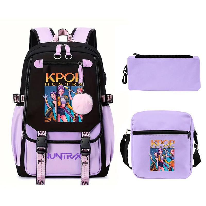 Animation Cartoon Printing High Value Fashion Shoulder Bag Casual Pencil Bag Campus Trend Student Schoolbag