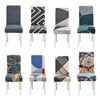 Geometric Dining Chair Cover Elastic Chair Covers For Office Restaurant Home Dining Room Anti -Dirty Removable Chair Case 1pc