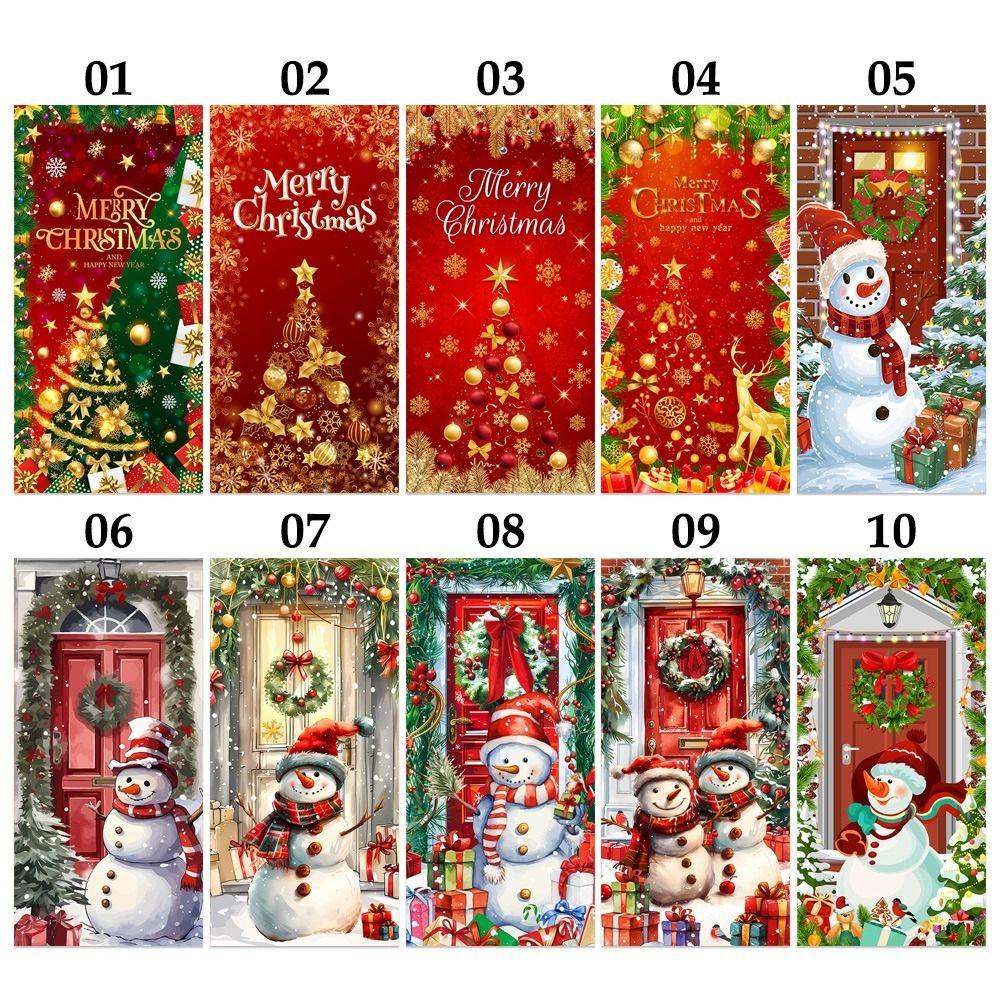 DIY Accessories Christmas Door Cover Multi Scene Window Sign Banners New Xmas Ornament  Christmas