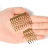 10 шт. Металлические гребни для волос с 5/10 зубьями, заколки-крабы для DIY (Серебро/Золото/Бронза)  Для изготовления свадебных украшений Компонент гребень