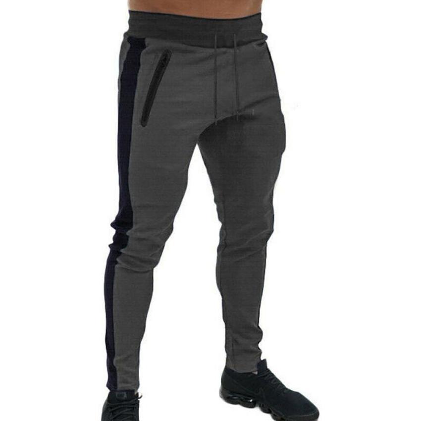 Мужские брюки Slim Fit с эластичной лентой, спортивные флисовые брюки, повседневные узкие спортивные штаны