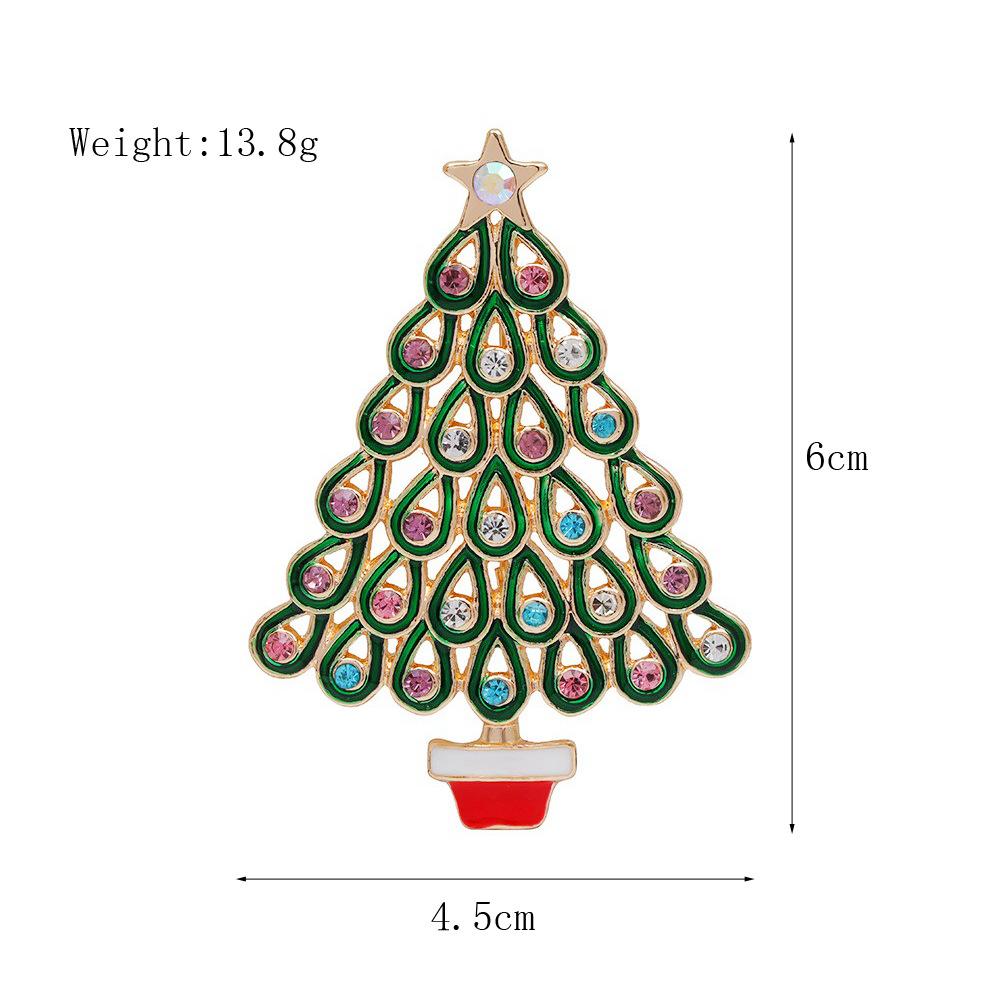 Christmas Brooch Elegant Drip Oil Brooch Santa Claus Brooch High-Quality For Jackets Coats Gift