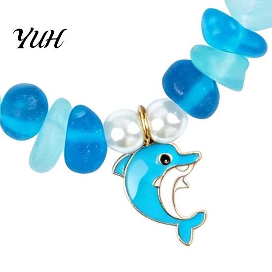 Natural Beach Glass Wristband Sea Blessing Bracelet Handmade Animal Charm Adjustable Ocean Turtle Hummingbird Jewelry Inspired Bracelets Inspirational