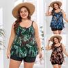 2024 Plus Size High Waist Tankini Two-Piece Women's Swimwear