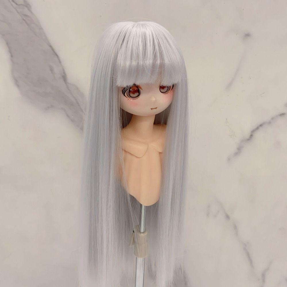 Шелковая BJD кукла с высокой температурой, длинные прямые волосы, парик для куклы, цветной парик для BJD куклы, игрушка для девочек